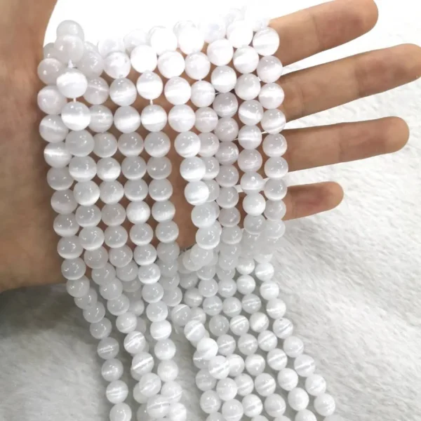 Natural Cat Eye Gemstone Beads - Image 2